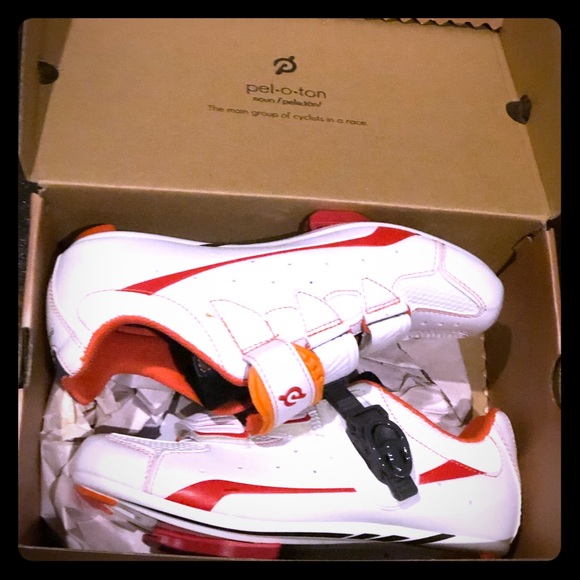 white peloton shoes